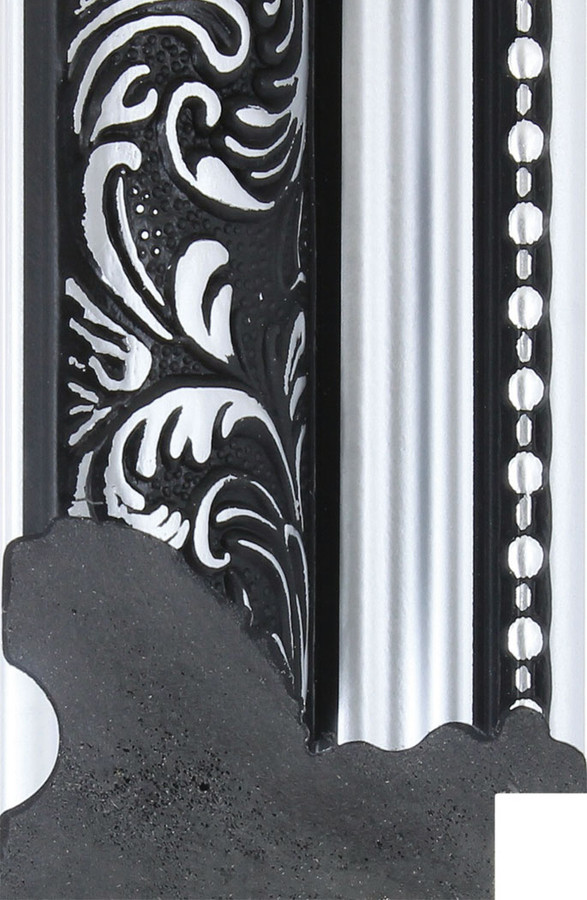 Dahlia 58mm Silver Ornate Polcore Moulding