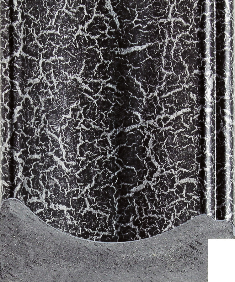 Zoe 74mm Black Crackled Silver Polcore Moulding