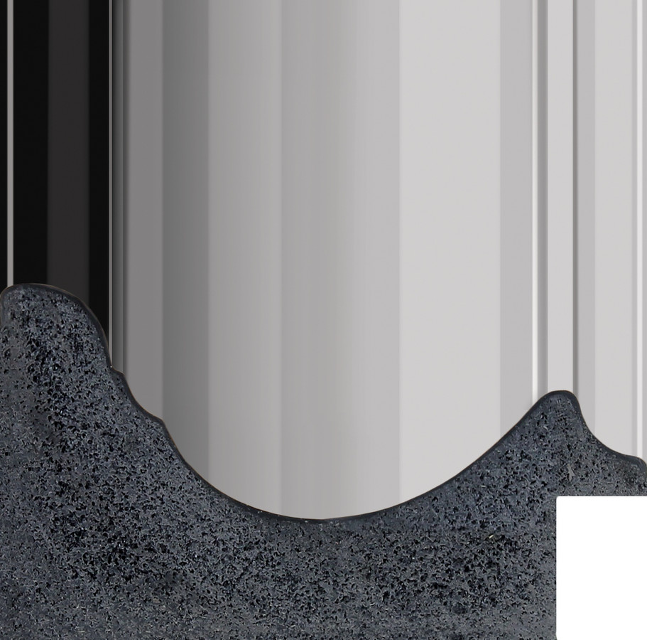 Vegas 90mm Gloss Silver Graphite Polcore Moulding