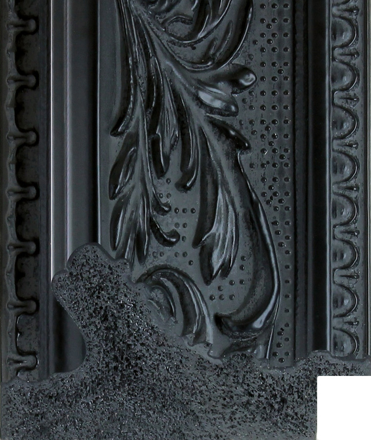 Verona 75mm Ornate Black Polcore Moulding