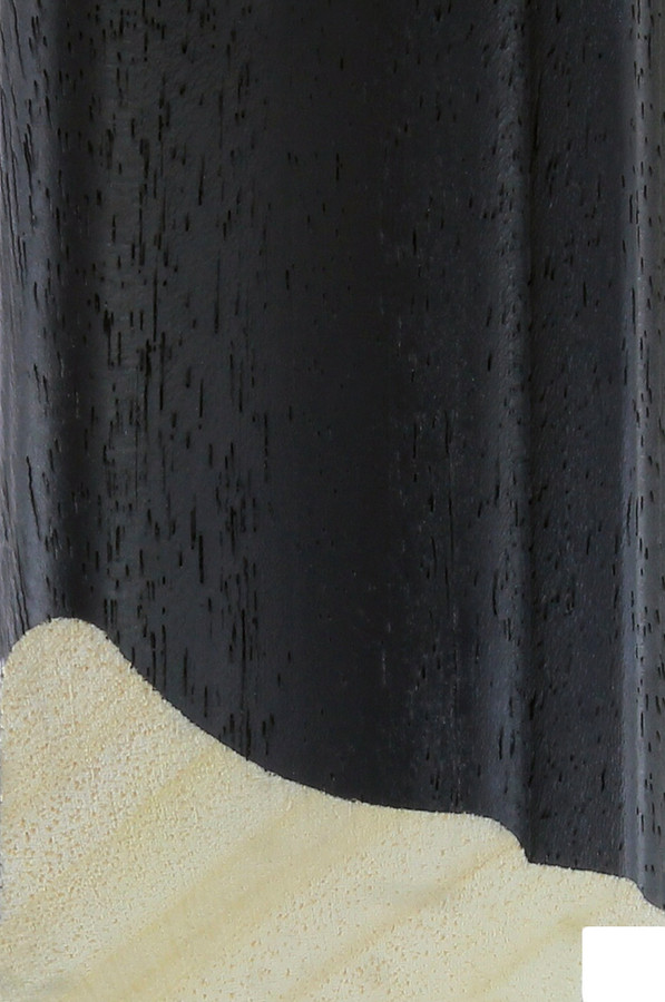 Black wooden picture frame moulding