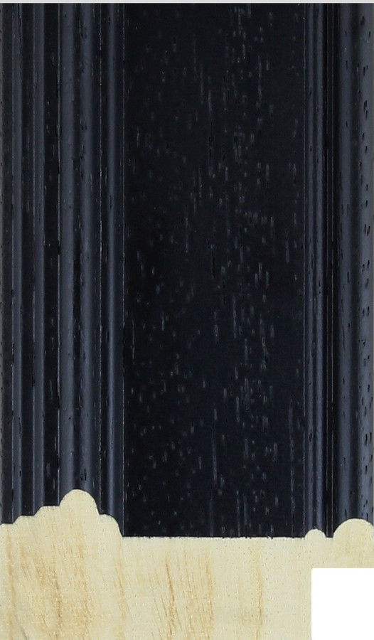 Black fluted picture frame moulding