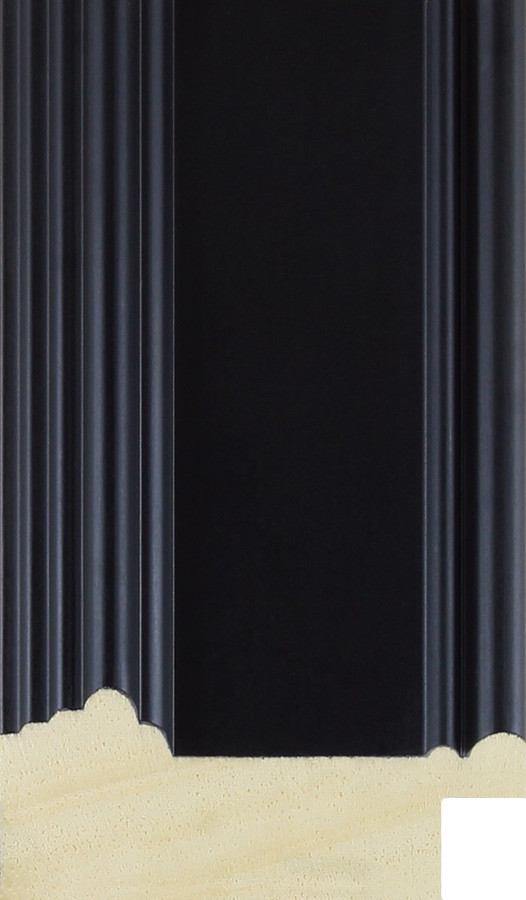 Black fluted mountboard for artists and picture framers