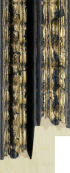 Ornate black and gold picture frame moulding