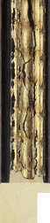 Traditional black and gold picture frame moulding