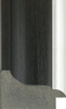 55mm Brushed black Polcore slip moulding with bright silver inner sight edge.
