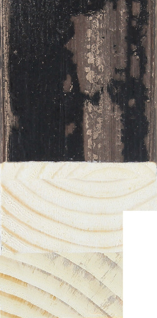 Art Attack 44mm Black Walnut Paint Splatter Wood Moulding