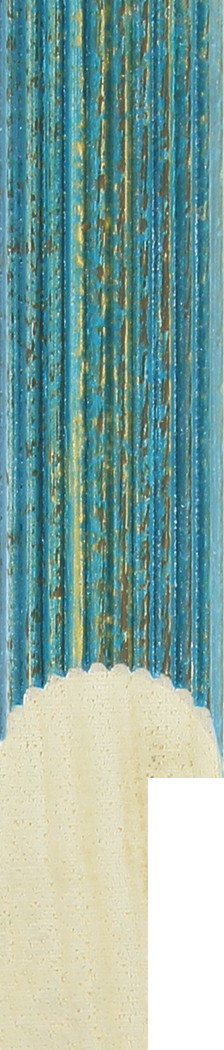 Dorica 19mm Turquoise with Gold Distressing Deep Rebate Wood Moulding