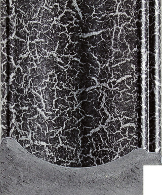 Zoe 74mm Black Crackled Silver Polcore Moulding