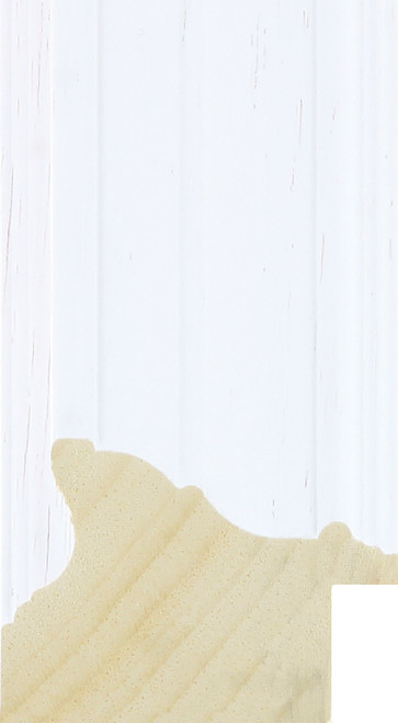 49mm White woodgrain finish picture frame moulding.