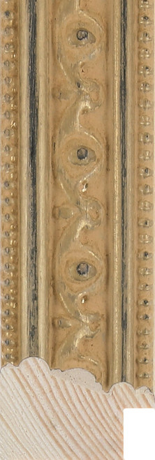 Charlotte 30mm Ornate Washed Gold  Wood Moulding
