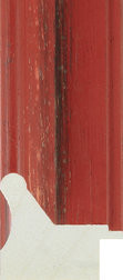 Distressed Red picture frame moulding