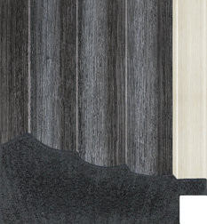 82x35mm deco charcoal moulding with champagne silver edge