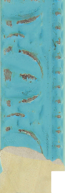 30mm Turquoise coloured ornate picture frame moulding