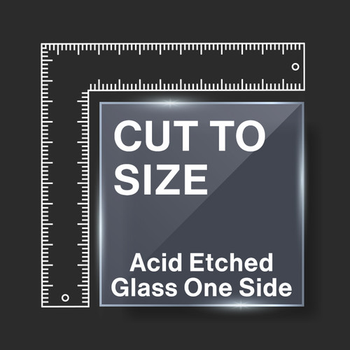 2mm Acid Etched Glass One Side Cut to Size