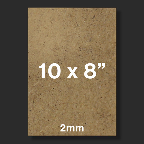 MDF board with 10 x 8" text in white