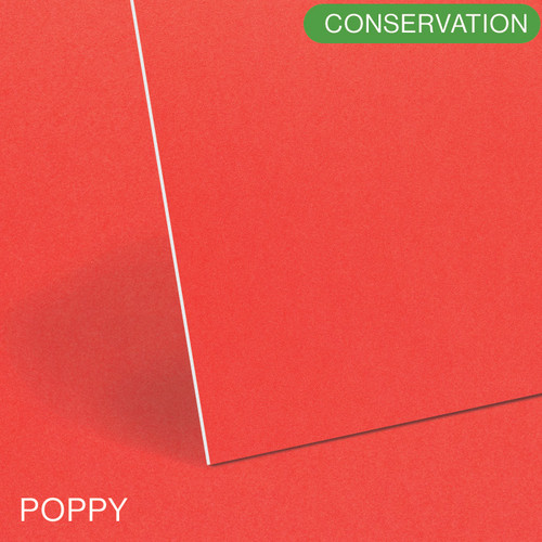Poppy red mountboard sample