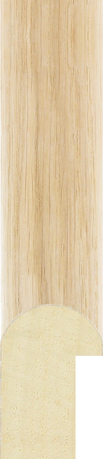 Deep rebated slim oak veneer picture frame moulding for art and photography