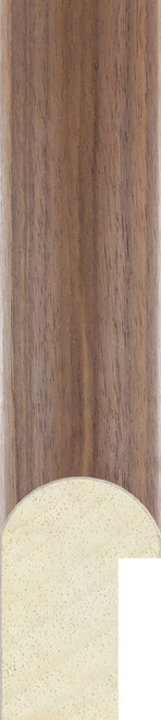 Narrow walnut veneer frame moulding with deep rebate