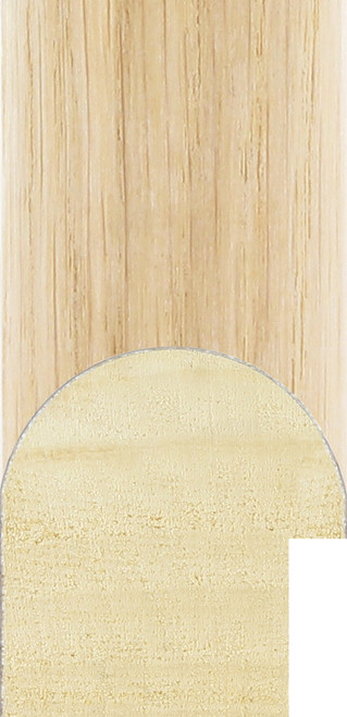 43mm Oak veneer round wooden frame moulding 