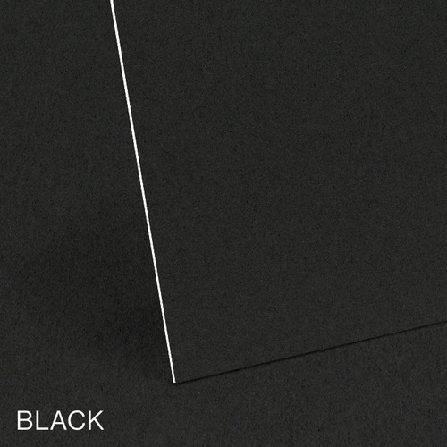 Close up of black mountboard for artists and framers