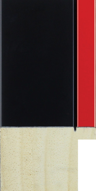Matt black frame with sport red inner edge