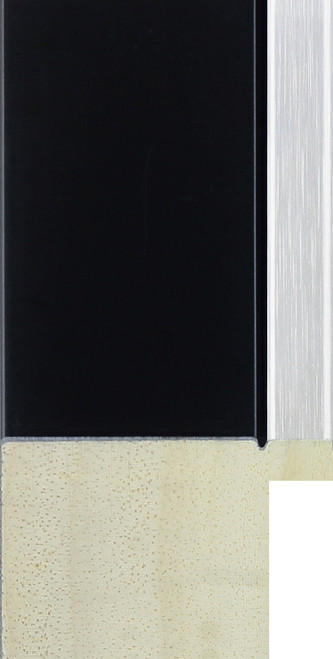 Matt black deep frame with silver edge for framing memorabilia