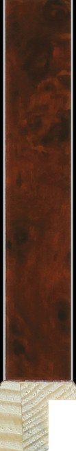 Piano 15mm Gloss Walnut Veneer Black Sides Wood Moulding