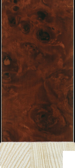 Piano 40mm Gloss Walnut Veneer Black Sides Wood Moulding