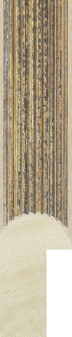 Gold fluted frame moulding