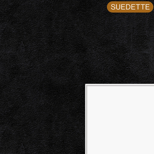 Mainline Deep Black Suedette mountboard corner sample