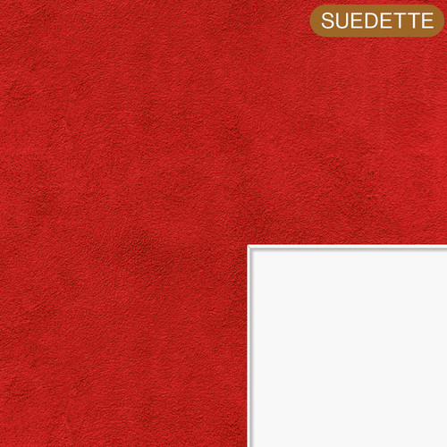 Poppy Red Suedette mountboard corner sample