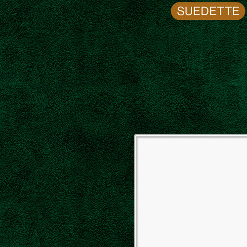 Forest green suedette mountboard corner sample