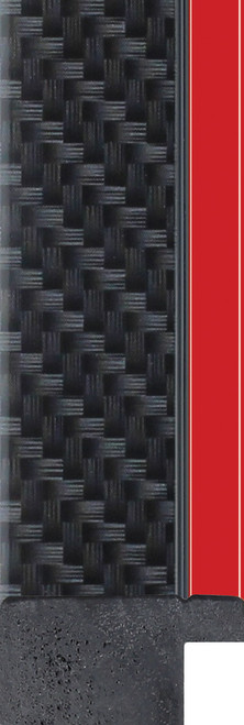 30mm Carbon fibre effect with race car red edge photo frame moulding for car fans