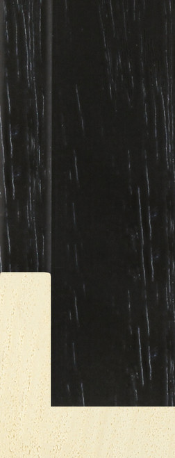 Black woodgrain l shape picture moulding for framing canvas