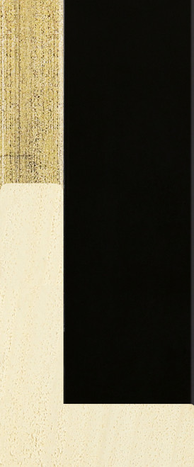 L Shape 12mm Distressed Gold/Matt Black Wood Moulding