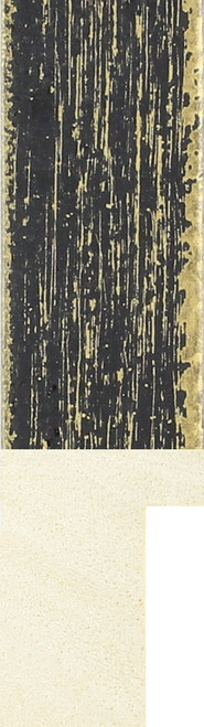 Distressed ebony and gold deep rebated picture frame moulding