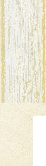 Deep rebated ivory and gold wooden frame moulding