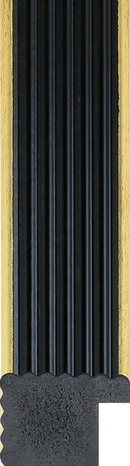 20mm Art Deco style black and gold picture frame moulding.