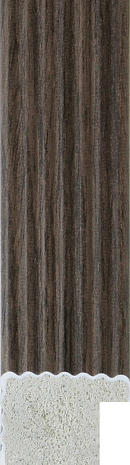 20mm Walnut coloured frame moulding with fluted grooves.
