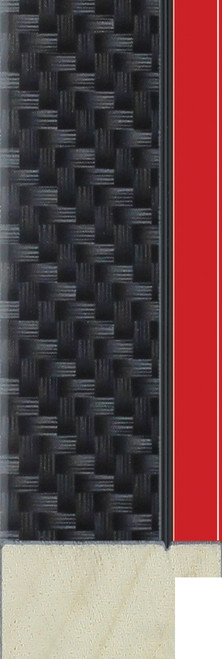 30mm Carbon fibre moulding with red edge