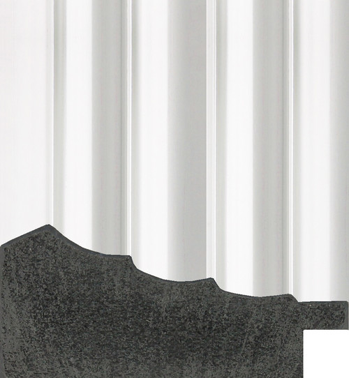 82mm 3 Step Silver White Label Moulding