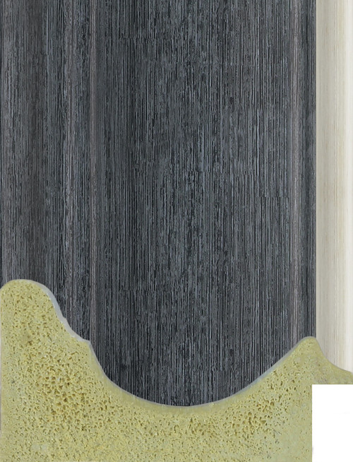 64mm Mid Scoop Charcoal Silver Line White Label Moulding