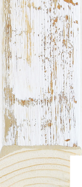 White distressed modern frame moulding