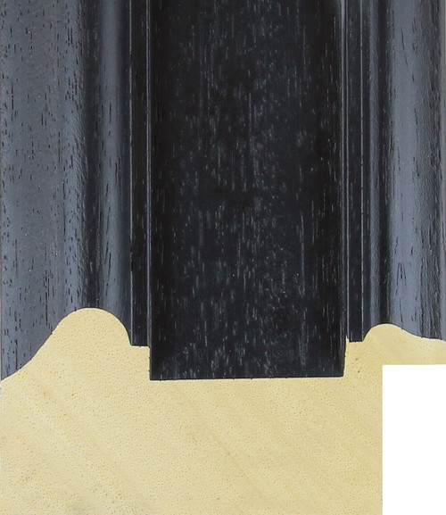Byron 77mm Black Woodgrain Wood Moulding