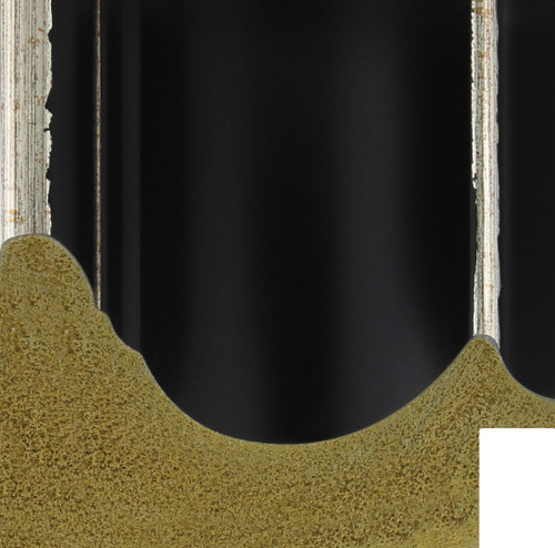 Vegas 90mm Matt Black Silver Distressing Polcore Moulding