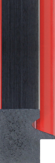 Paramount 30mm Brushed Black with Gloss Red Slip Polcore Moulding
