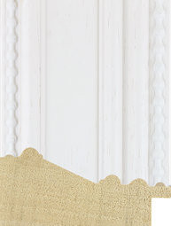 Virginia 68mm White Beaded Woodgrain Wood Moulding