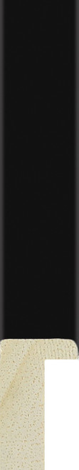 15mm Deep Rebates Matt Black Wood Moulding