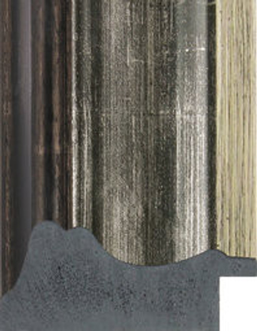 Contemporary Classics 70mm Distressed Gloss Silver Polcore Moulding